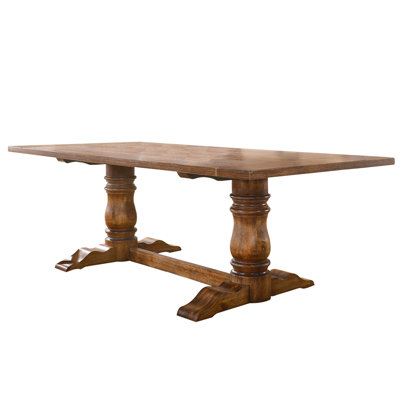 Saniyah Solid Wood 88" Rectangular Dining Table
