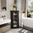 Boivin Corner Curio Storage Cabinet with Glass Door-1113320102