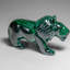 Genuine Polished Malachite Lion Carving (272 Grams)