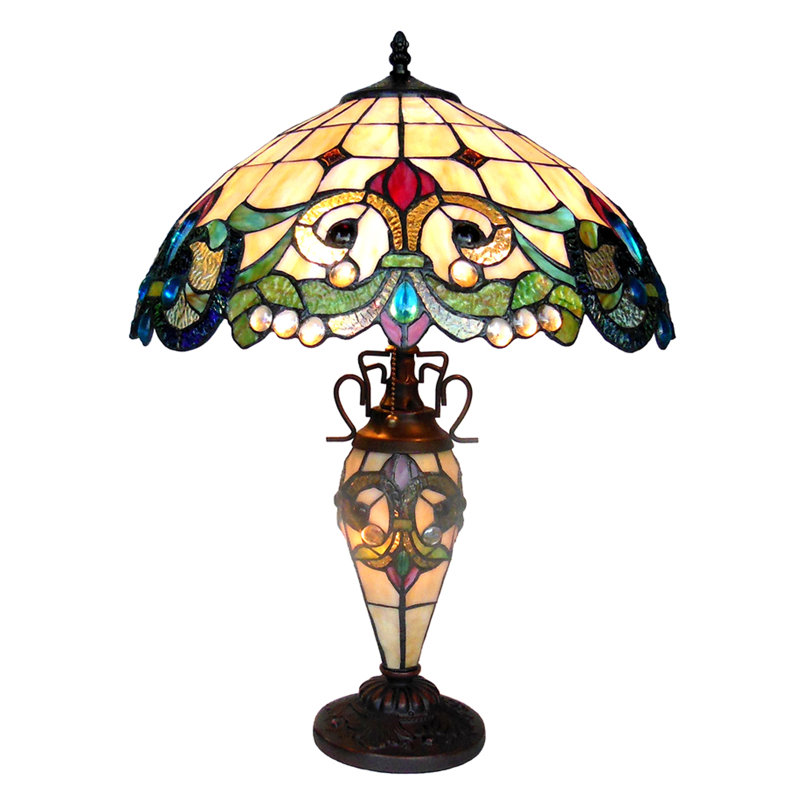 Lampe de table en double allumée 25 po victorian Hazelden