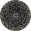 Hand-Knotted High-Quality Black Round Area Rug