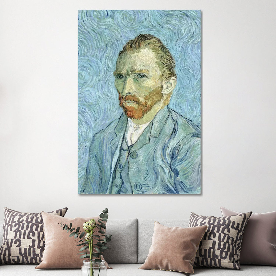Self Portrait, September 1889 by Vincent Van Gogh - Wrapped Canvas Painting