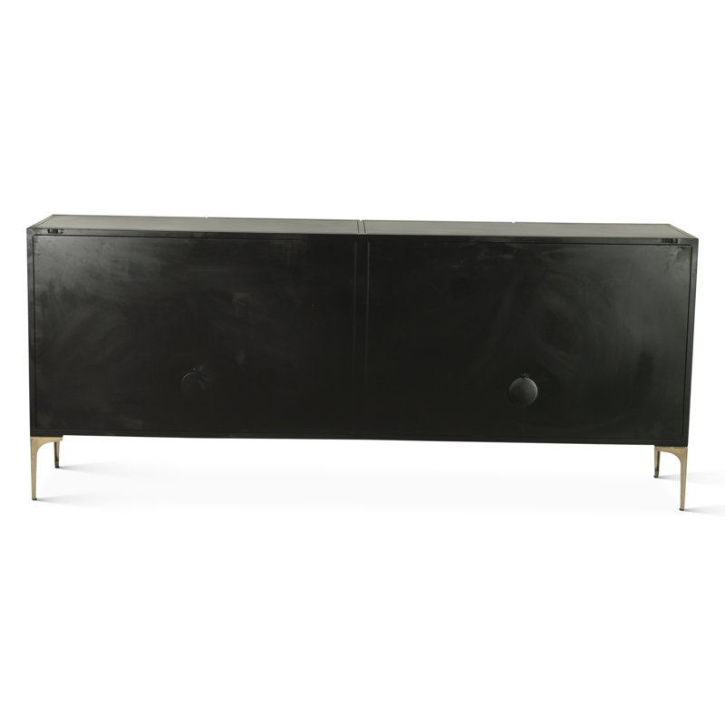 Odessa 83" Four Door Buffet in Desert Patina with Brass Base