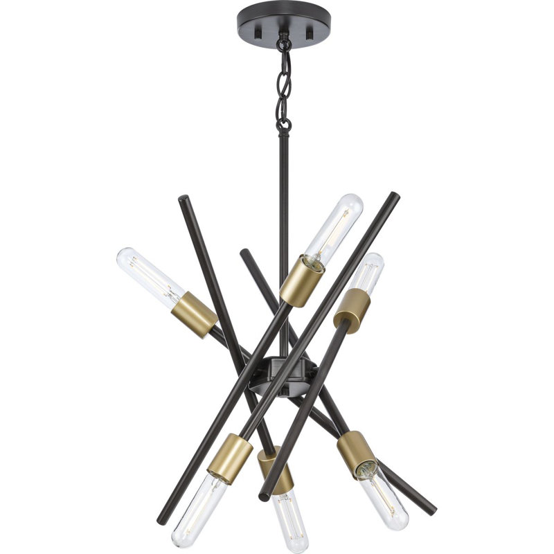 Lustre sphérique spoutnik à 6 lumières Pondview, Bronze Antique