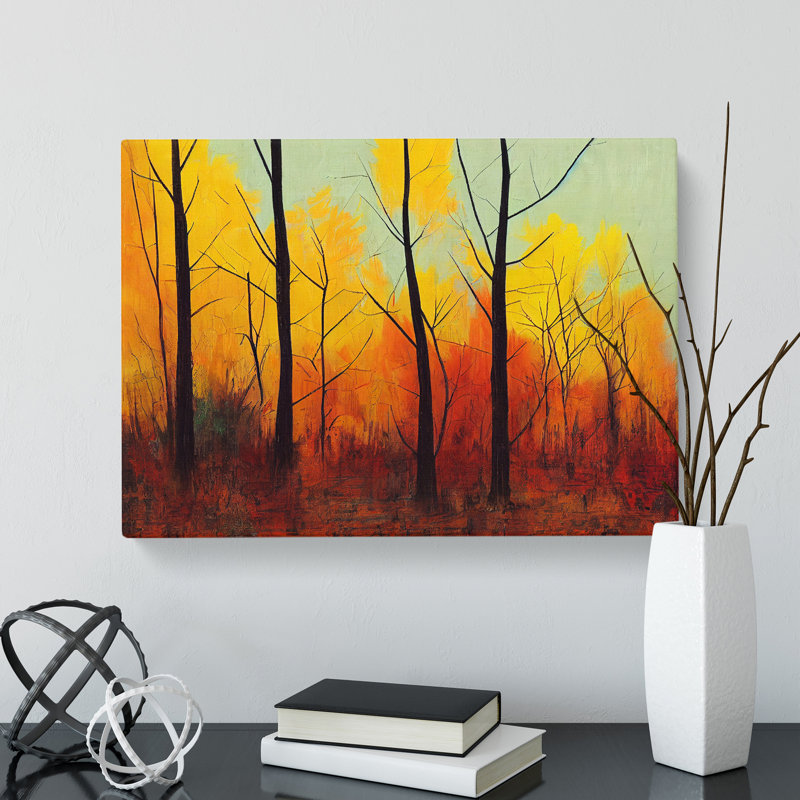 Ravishing Autumn Forest - Wrapped Canvas