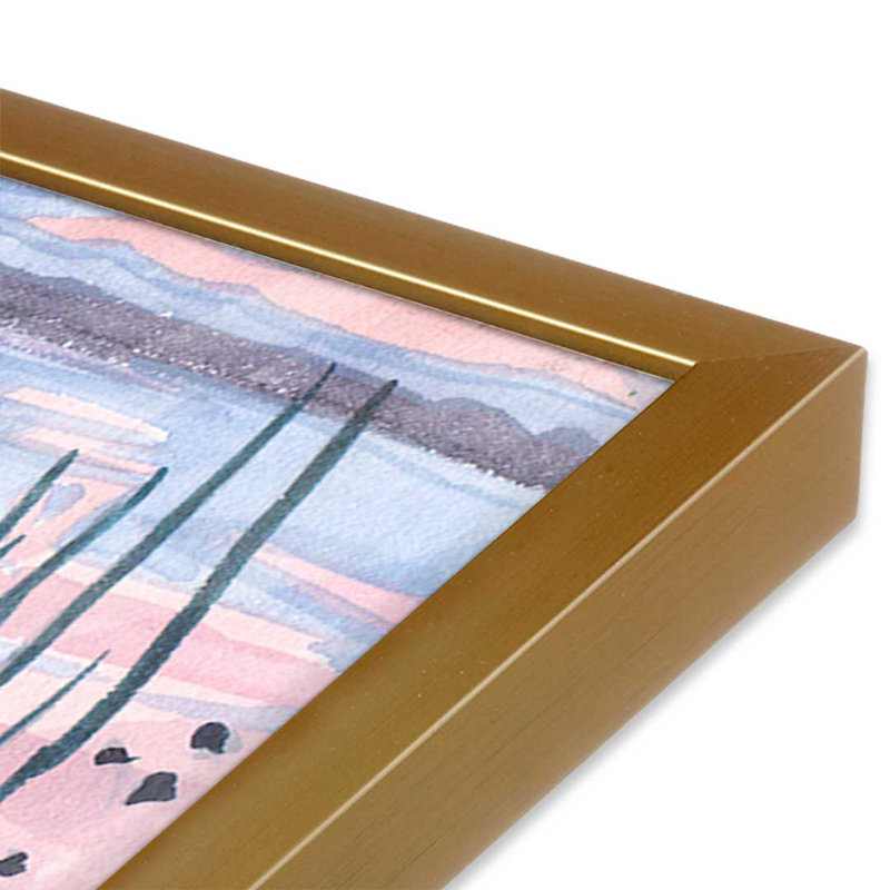 Reproduction d'art sur toile Blush of the Réglage du soleil II par Melissa Wang, H 32 po x l 24 po, Doré