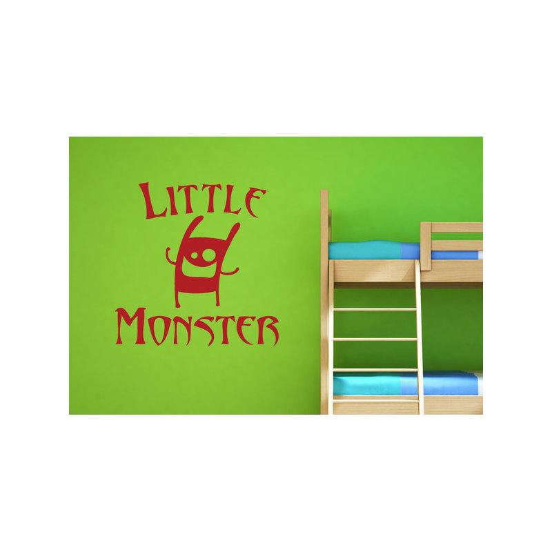 Little Monster Wall Sticker, Dark Red