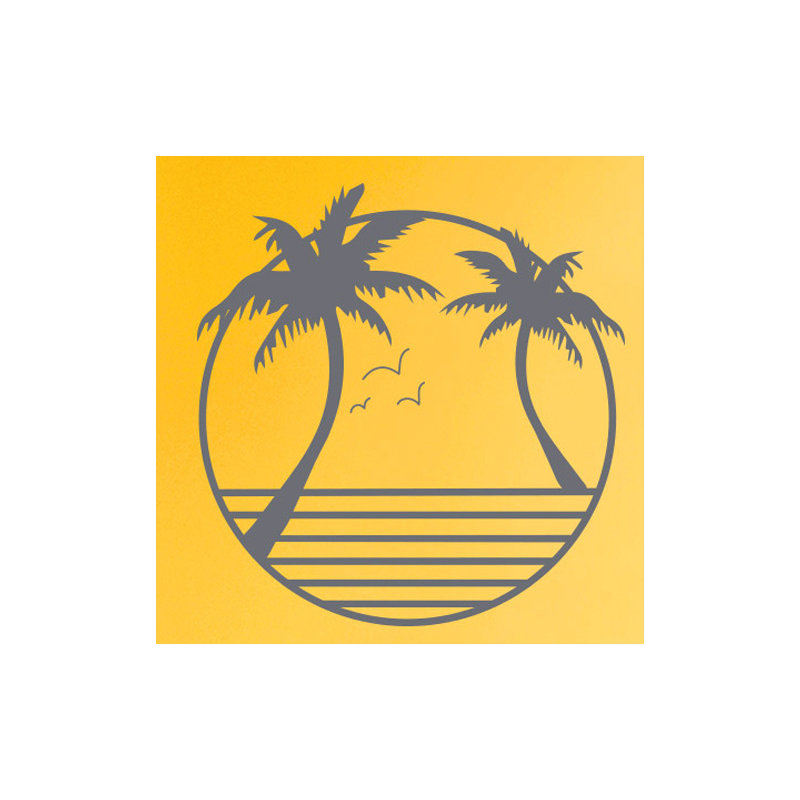 Nautical & Beach Non-Wall Damaging Wall Decal, Grey