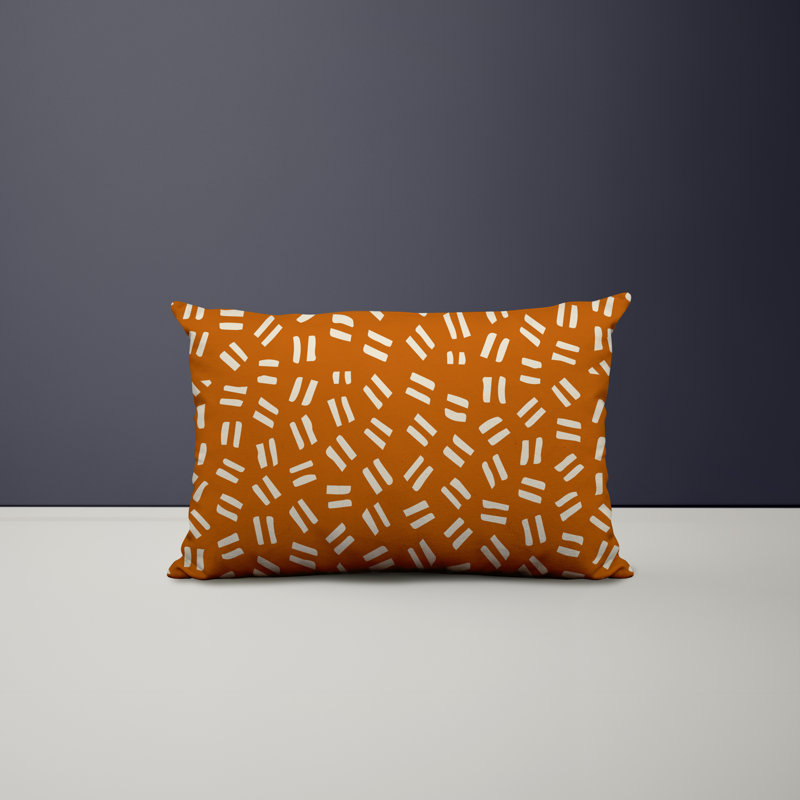 Housse et insert de coussin rectangulaire intérieur / extérieur en mélange de polyester / polyester Ikom, Orange