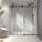6076 Frameless One Fixed And One Shifted Shower Door, 70MM 304 Stainless Steel Large Pulleys With Adjustable Soft Closing Function,With Nano Easy Cleaning And Stick Explosion-Proof Menbrance-110270938