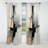 Beige And Black Divine Simplicity V - Painting Curtain - Velvet Blackout Abstract Curtain - 1 Panels-107522979