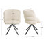 Chaises de bureau pivotantes en chenille 270 ° avec base en métal Lecia-114532085