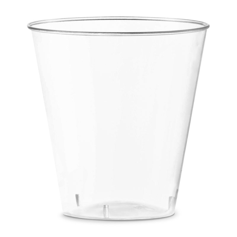 2 oz Verres à liqueur ronds transparents jetables en plastique