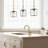 1-Light Modern Contemporary Kitchen Pendant Light Cylinder Seeded Glass Shade