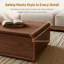 Table basse moderne en noyer avec 4 tiroirs de rangement