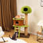  56" Tall Cat Tower With Mushroom-shaped Nest Condo Climbing Ladder Teasing Ball 