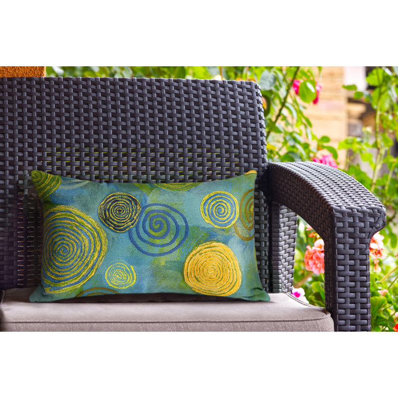 Outdoor Throw Pillow, Blue