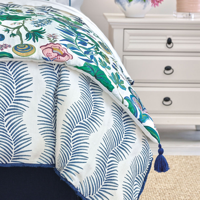 Boca Raton Botanical Button-Tufted Comforter, Twin Comforter