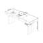 Bureau à hauteur réglable minimaliste en cuir à double moteur avec tiroirs