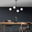 Jayapura 4 - Light Black/Chrome Sphere Pendant