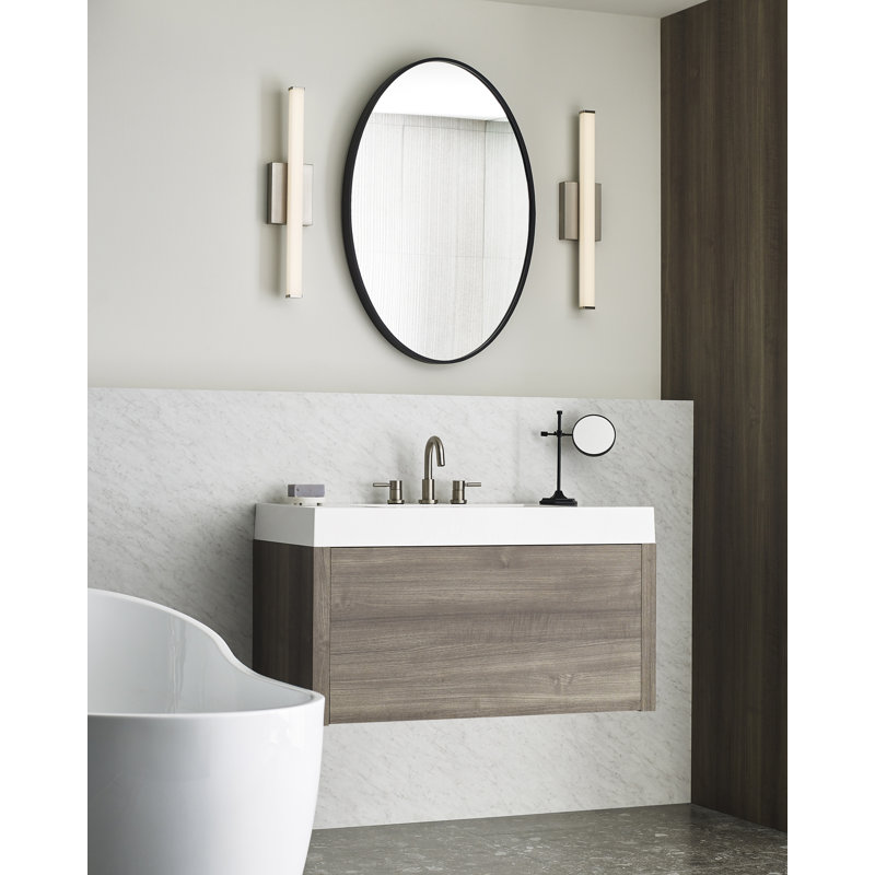 Lufe Square 24 Bath, Satin Nickel