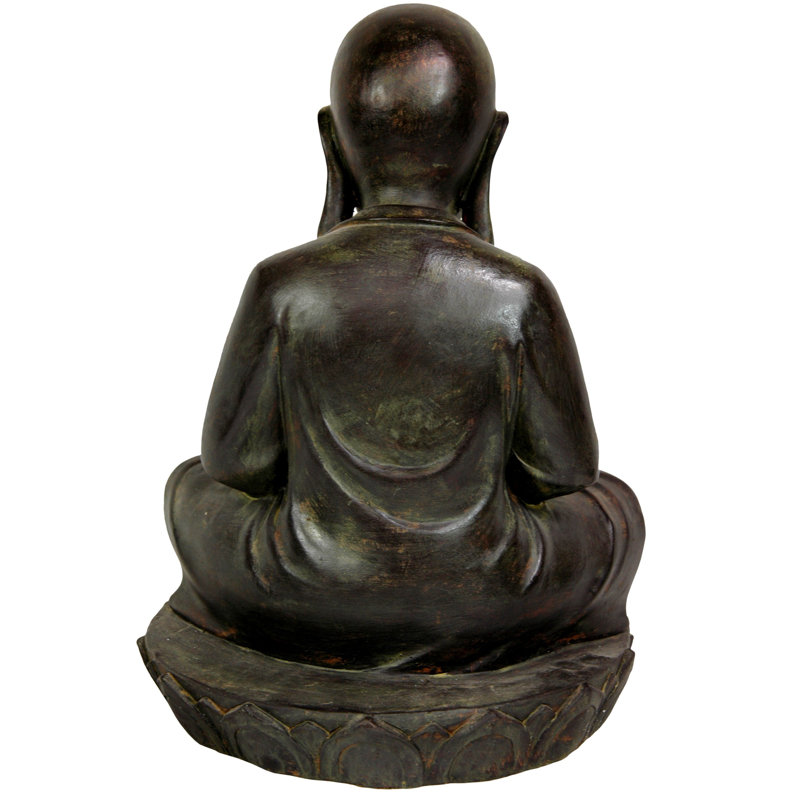 Sitting Japanese Zen Monk Figurine