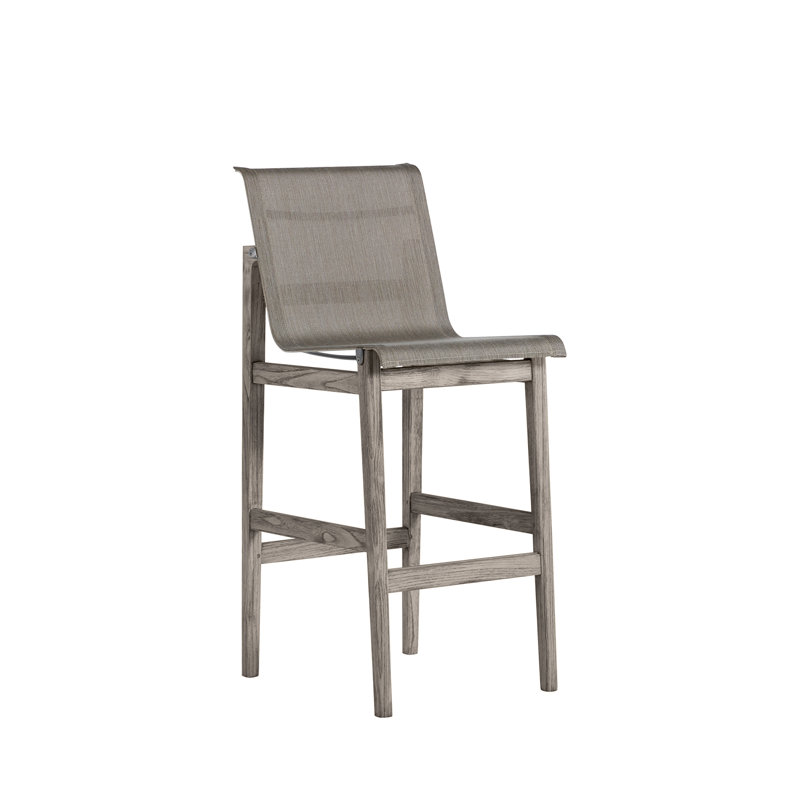 Tabouret de bar 30 po Coast Teak Oyster Teak / gris chiné