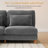 Modern 100" Corduroy Armless Modular Sofa With A Chaise Longue-19738097