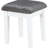 Dark Grey And White Vanity With Stool, Drawer Storage Hidden Side Cabinet, 36 Inches Wide, 53.37 Tall, 19 Deep