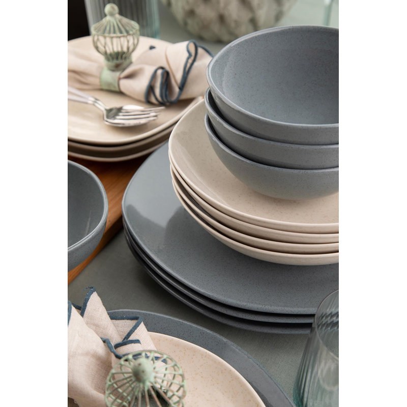 16 Pieces 100% Porcelain Dinner Set,