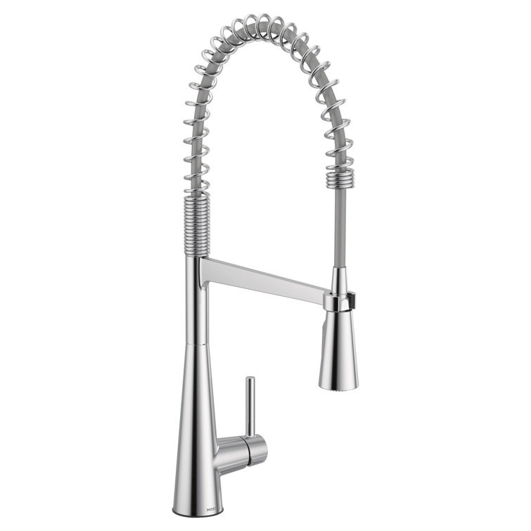 Sleek Spring Pull Down Single Handle Kitchen Faucet
