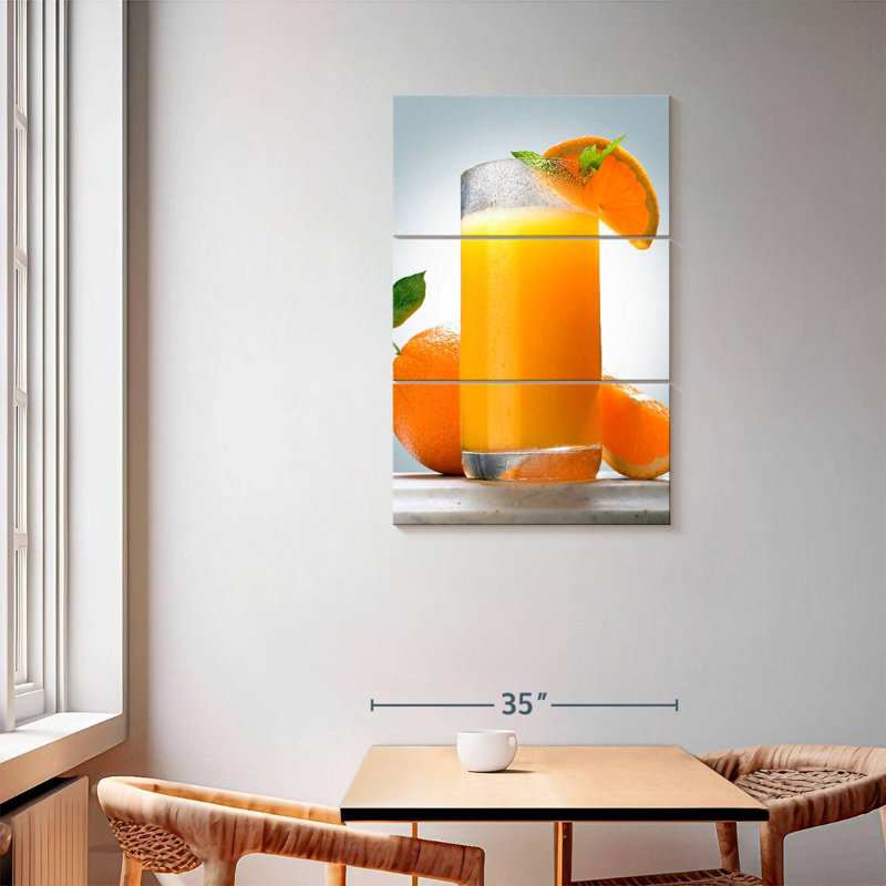 Yarlin Glass Of Orange Juice, 57" H x 36" W