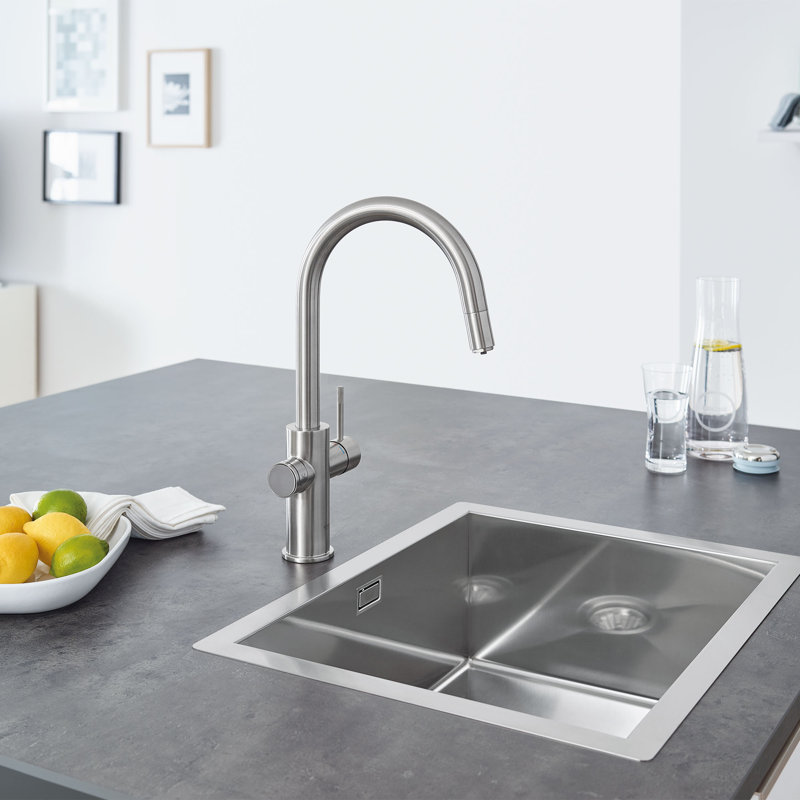Robinet de cuisine bleu refroidi et scintillant 2.0 1,75 gallons par minute, SuperSteel Infinity
