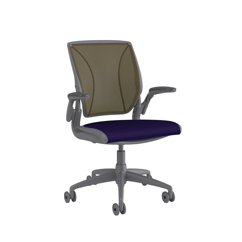 Diffrient World Wool Task Chair, Corde/Graphite, Catena/Bayberry, Gray