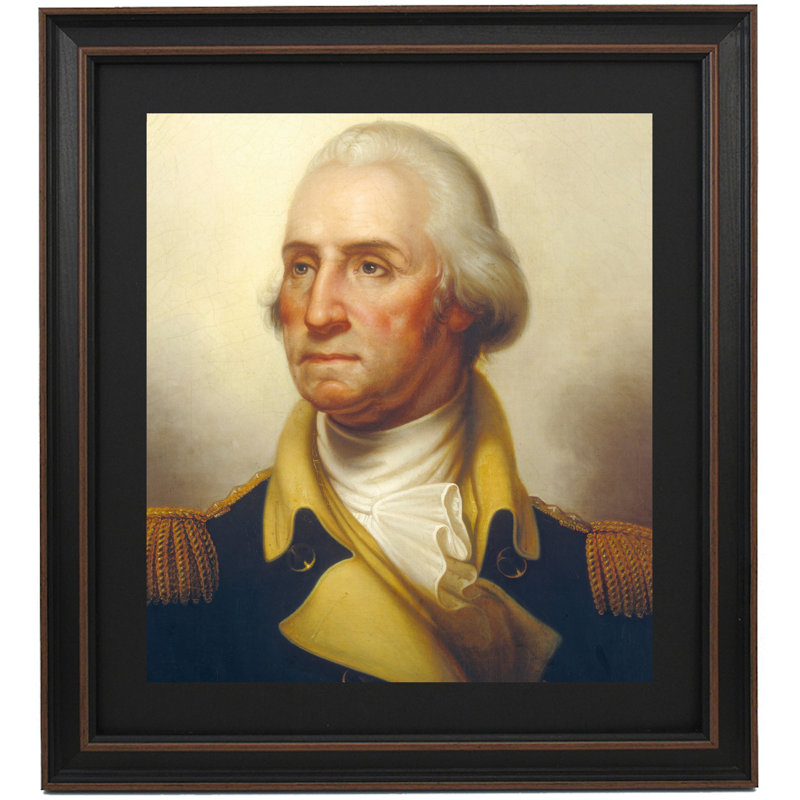 Portrait de George Washington par Rembrandt Peale | Reproduction encadrée, H 36 po x l 32 po