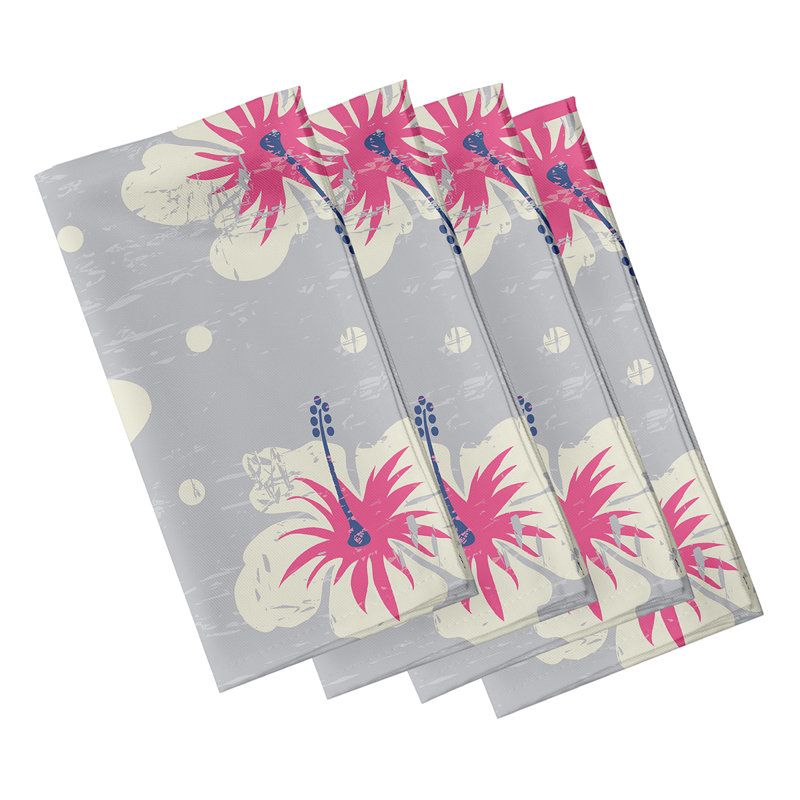 Ensemble de serviettes 4 pièces Caire, L 18 po x L 18 po, Rose