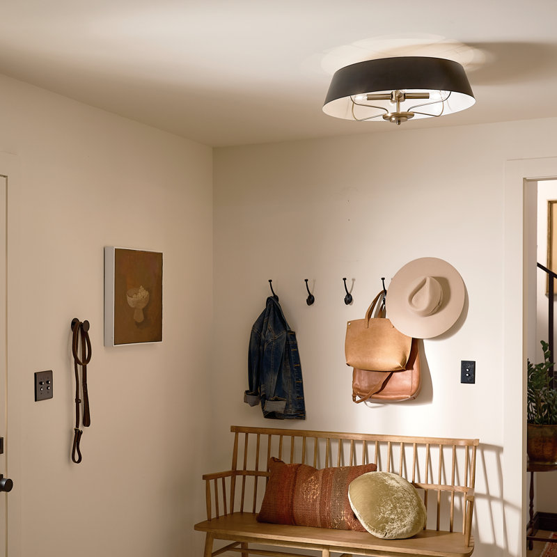 4 - Light Shaded Pendant, Black, Black