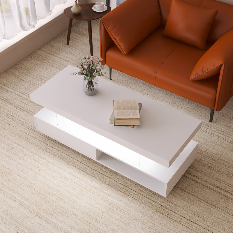 U-Can LED Coffee Table, Blanc