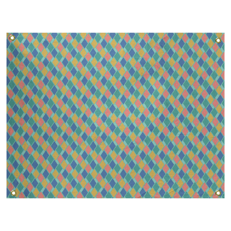 Tapisserie «Avicia Retro Diamonds» par Katelyn Elizabeth, Intérieur, H 71 po x l 83,5 po
