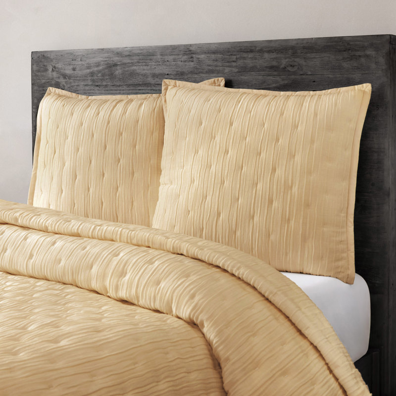 Meditate Linen Blend Sham, Full / Double, Gold