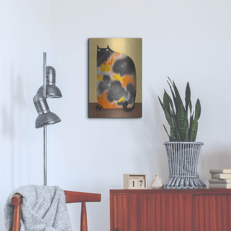  «Dilué Calico» par Gabriela Avila, art mural en métal, 16 po x 24 po, H 24 po x l 16 po