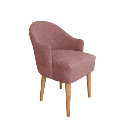 50cm H Polyester Blend Upholstered Slat Back Armchair