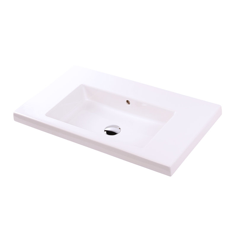 Aquaquattro 31.5'' L Bathroom Sink, No Hole