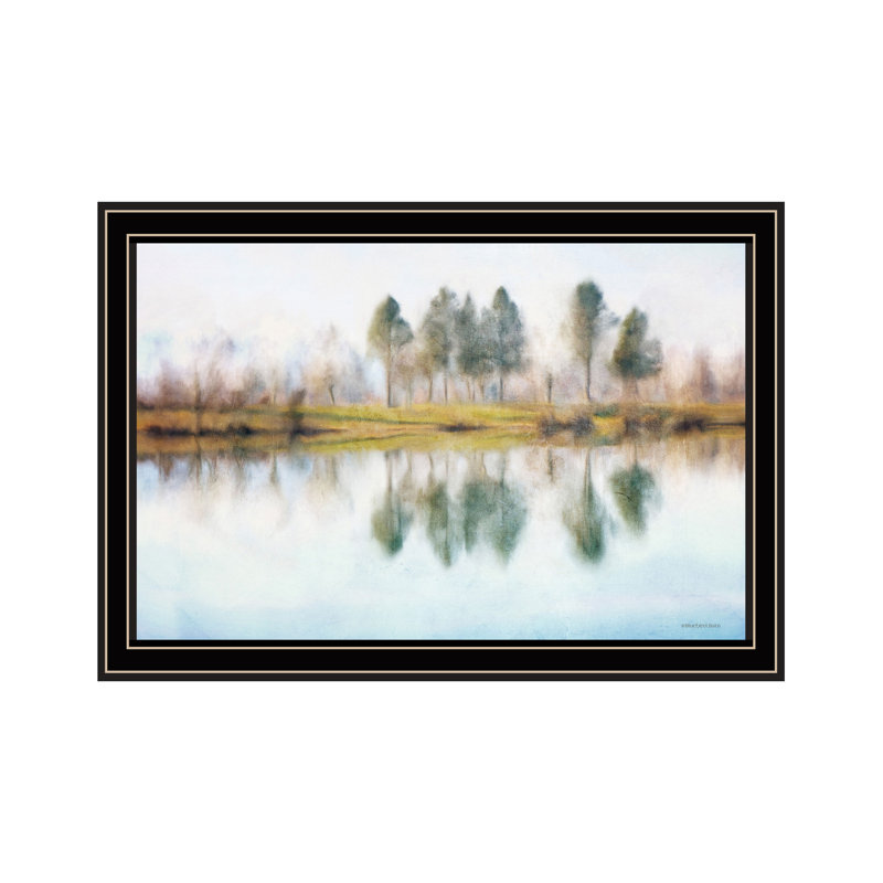 Lake Reflections, impression encadrée noire
