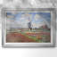 Tulip Fields with the Rijnsburg Windmill-Claude Monet - reproduction d'art encadrée avec passe-partout et verre - 1886-534353908-534353911-534353912