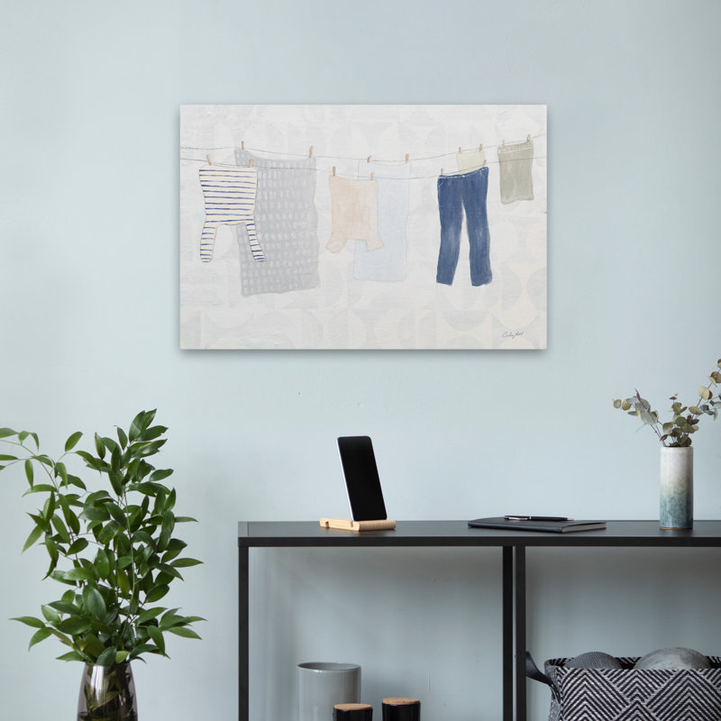 Bleu et art de la lessive, H 16 po x l 24 po