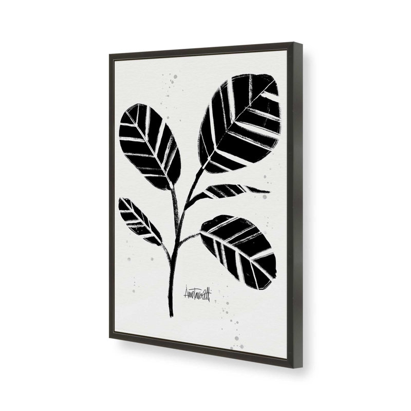 et botanique IV, Encadrement ouvert, noir satiné, H 11 po x l 9 po