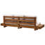 MARETTIMO 230 cm W Solid Wood Patio Sofa with Cushions