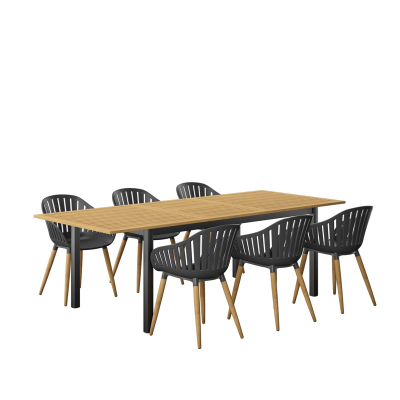 Ensemble de salle à manger rectangulaire pour l'extérieur 70 po