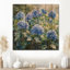 Hydrangea Garden Delight Harmony I - Art mural en bois d'hortensia - sur bois de pin naturel